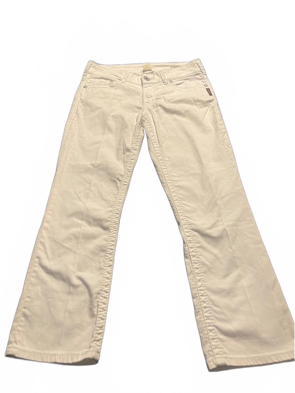 Silver Jeans Suki Capri Pants in Cream - Size S